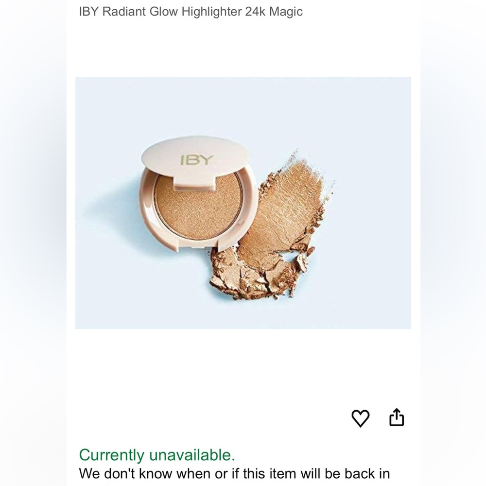 IBY Radiant Glow Highlighter in 24k Magic